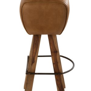 J-Line kruk Gym – leder/hout – camel/naturel J-Line kruk Gym – leder/hout – camel/naturel