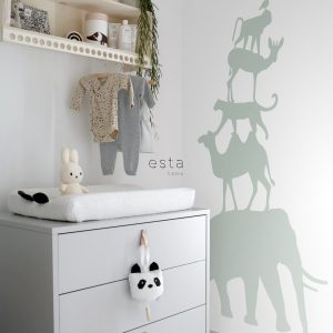 ESTAhome fotobehang gestapelde dieren mintgroen – 150 x 279 cm – 15892 ESTAhome fotobehang gestapelde dieren mintgroen – 150 x 279 cm – 15892