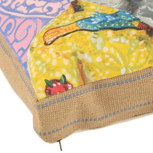 J-Line kussen Kat Popart – polyester/linnen – mix