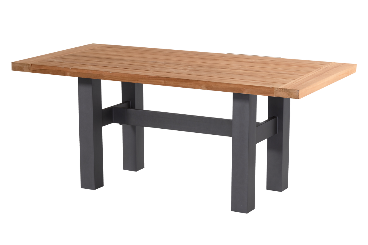 Hartman Tuintafel Sophie Yasmani - Naturel/Donkergrijs Teakhout - 180x