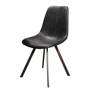 Giga Meubel Eetkamerstoel Zig-Zag – Zwart Kunstleer – Set van 4 Giga Meubel Eetkamerstoel Zig-Zag – Zwart Kunstleer – Set van 4