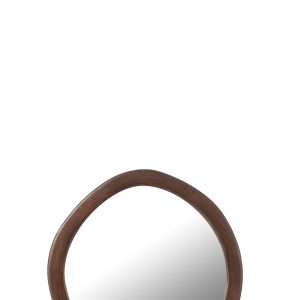 J-Line spiegel Whisp – houtglas- bruin – small – Ø 40 cm