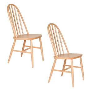 Housecraft Living Guez Eetkamerstoelen Hout Naturel – Set van 2