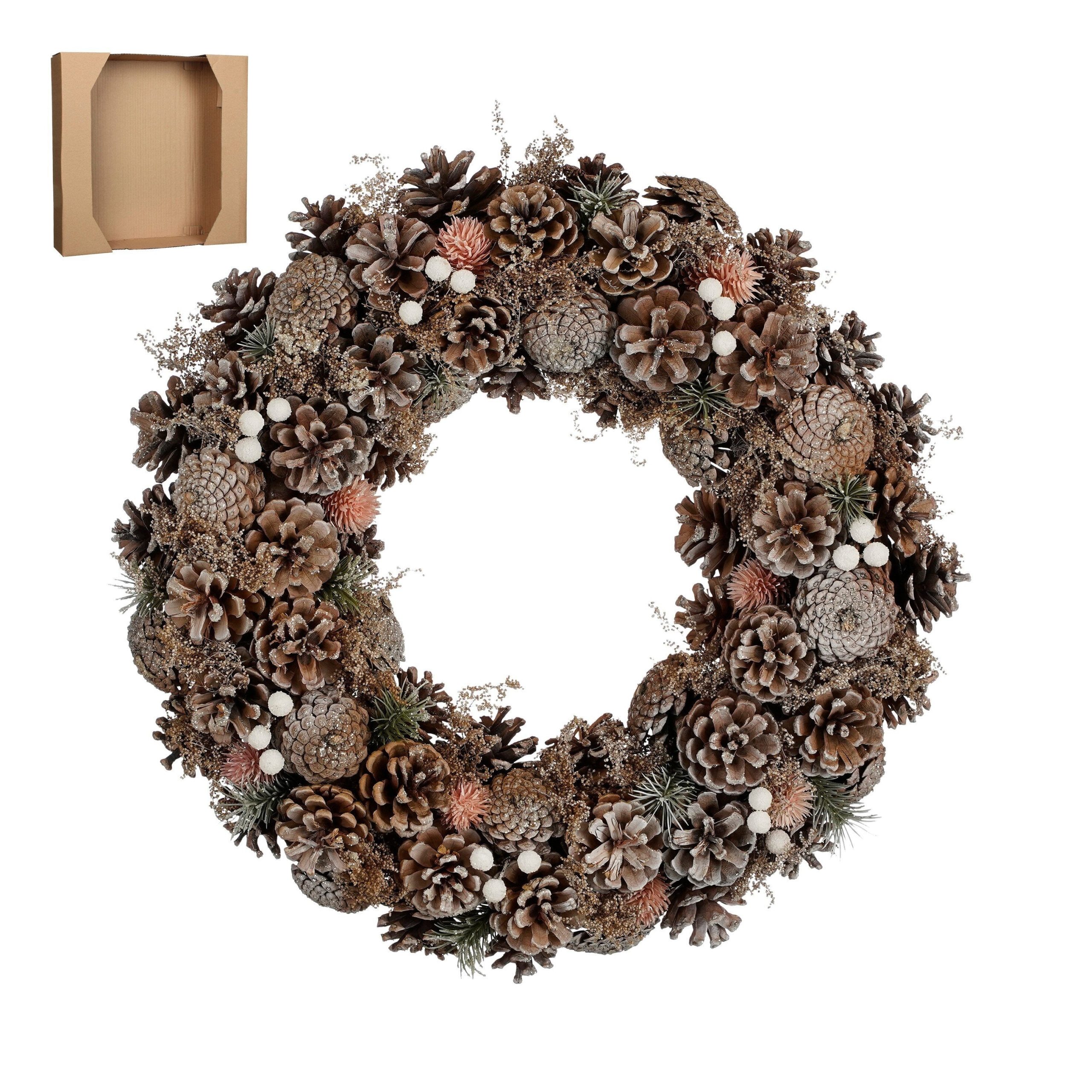 House of Seasons Kerstkrans - Ø50 cm - Perzik