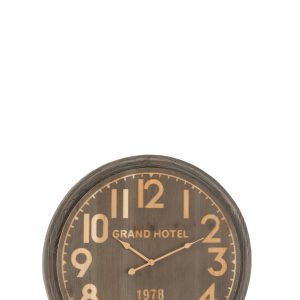 J-Line klok Grand Hotel – hout – naturel – small – Ø 58 cm J-Line klok Grand Hotel – hout – naturel – small – Ø 58 cm