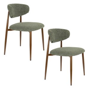 Housecraft Living Noor Eetkamerstoelen Groen – Set van 2