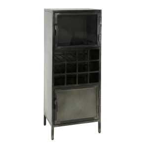 Giga Meubel Wijnkast Ruff – Zwart Metaal – 55x40x135cm Giga Meubel Wijnkast Ruff – Zwart Metaal – 55x40x135cm