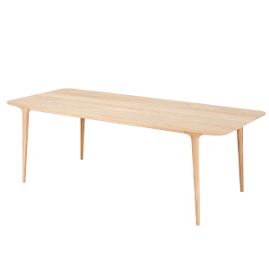 Gazzda Fawn Table Houten Eettafel – 220 x 90 cm – Whitewash Eiken