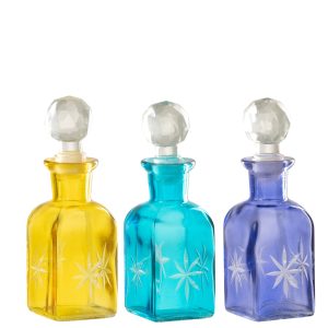 J-Line decoratie Flessen Tarifa – glas – mix – small – 3 stuks J-Line decoratie Flessen Tarifa – glas – mix – small – 3 stuks
