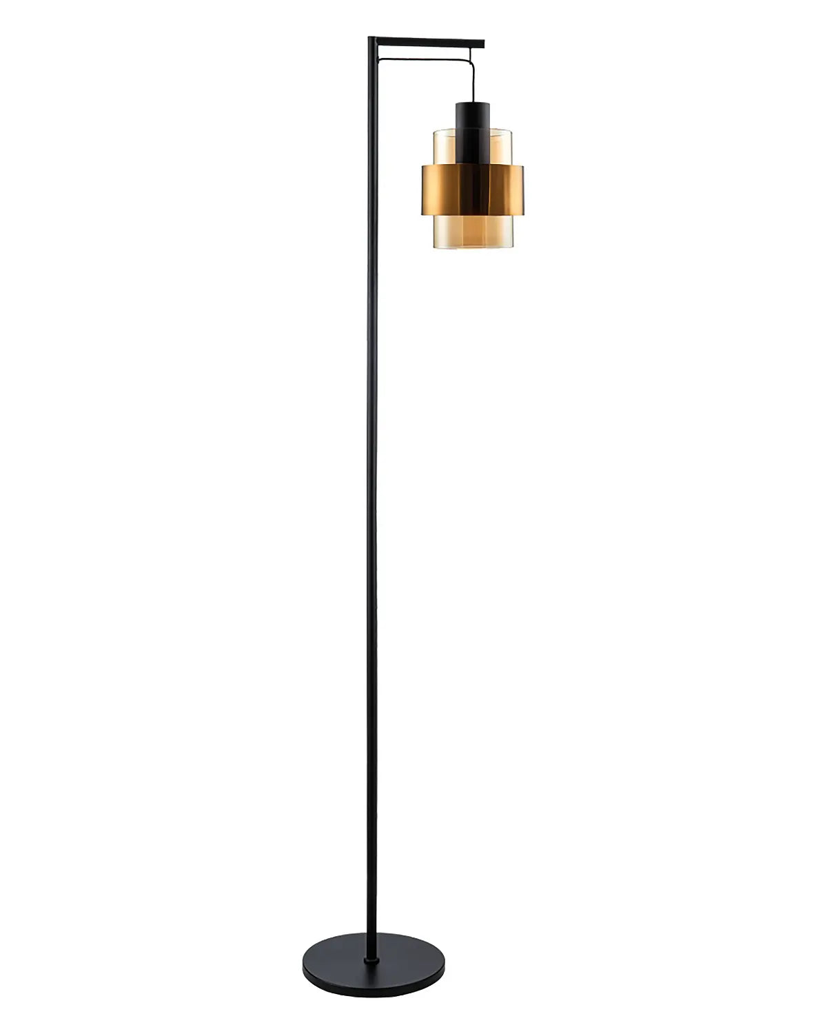 Freelight vloerlamp Chiasso - 1 lichts - 28 x 170 cm - zwart goud