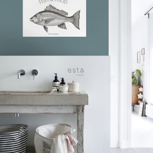 ESTAhome muursticker vis zwart – 70 x 46.5 cm – 159046 ESTAhome muursticker vis zwart – 70 x 46.5 cm – 159046