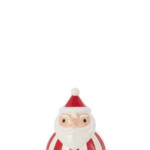 J-Line voorraadpot Sinterklaas Dolomiet – keramiek – kerstrood/wit – s