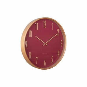 Karlsson wandklok Gracil – rood – Ø40cm