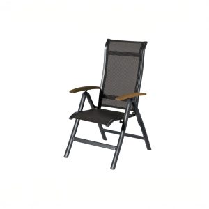 Hartman Tuinstoel Alice – Teak Antraciet – Verstelbaar