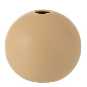 J-Line vaas Bol – keramiek – beige – medium – Ø 18 cm