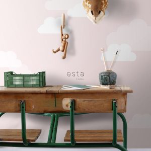 ESTAhome fotobehang wolkjes licht roze – 200 x 279 cm – 158843 ESTAhome fotobehang wolkjes licht roze – 200 x 279 cm – 158843