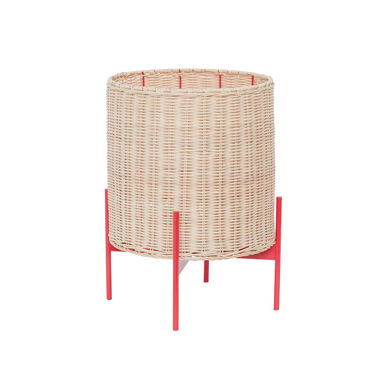 Hübsch pot Splint - ijzer/rattan - ø30xh40cm