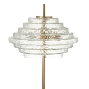 J-Line tafellamp Doorschijnend – metaal/glas – goud – LED lichtjes