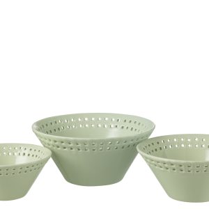J-Line kom – keramiek – groen – small/medium/large – 3 stuks J-Line kom – keramiek – groen – small/medium/large – 3 stuks