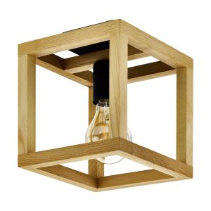 EGLO plafondlamp Blackcrown 1 – e27 – 20 cm – zwart/bruin EGLO plafondlamp Blackcrown 1 – e27 – 20 cm – zwart/bruin