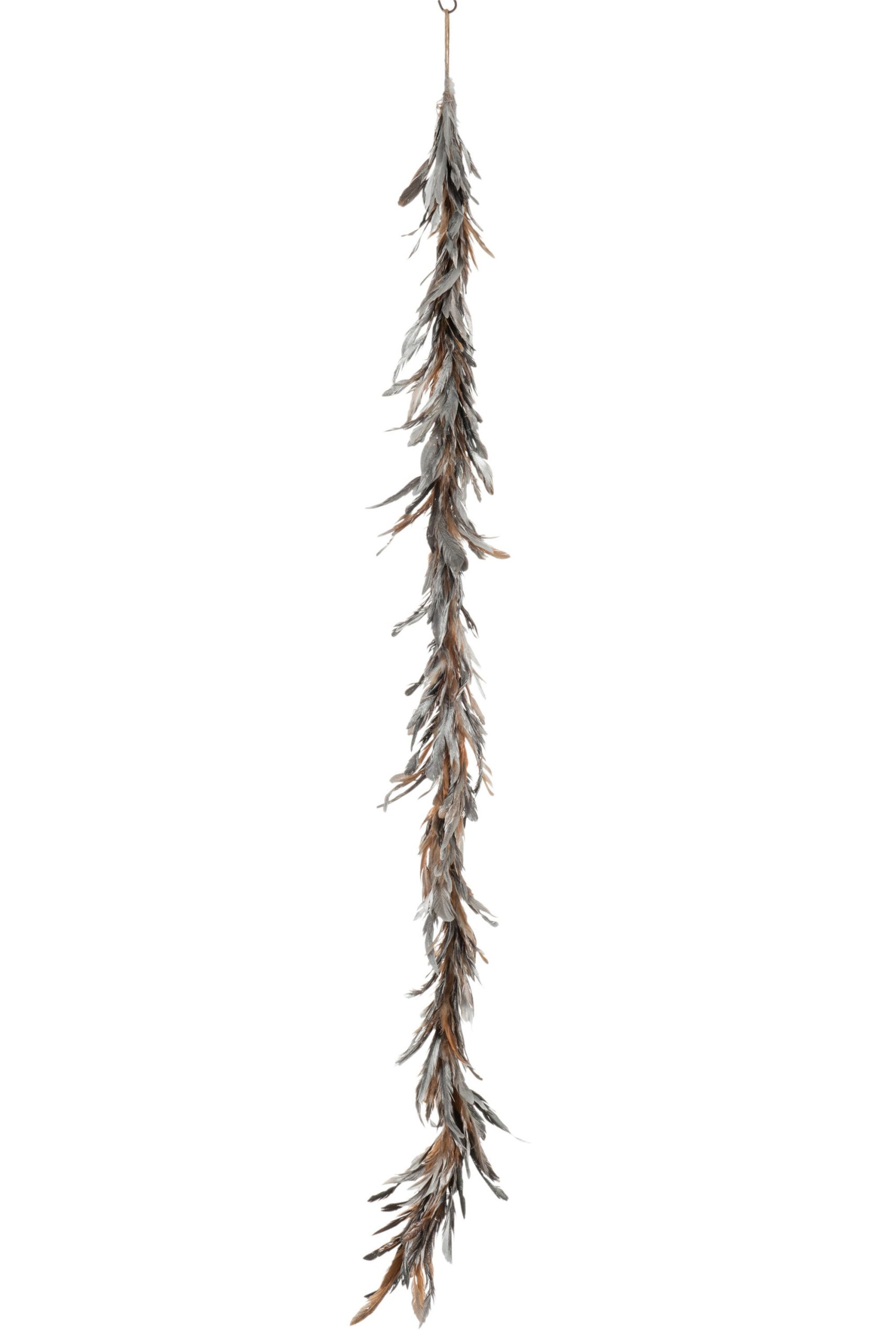 J-Line decoratie slinger Losse veren - zilver
