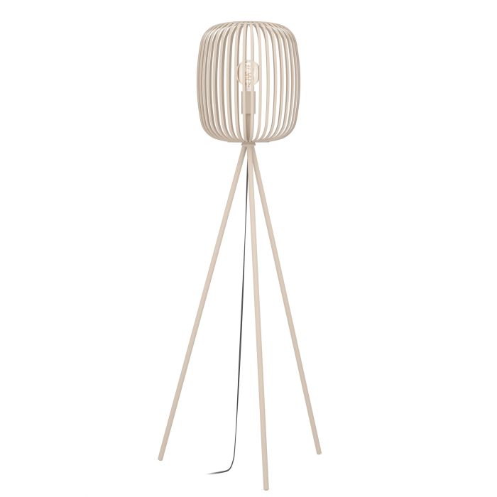 EGLO vloerlamp Romazzina - e27 - 140,5 cm - zandkleur