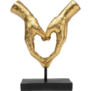Kare Design Woonaccessoires handen hart goud staand 33cm Kare Design Woonaccessoires handen hart goud staand 33cm