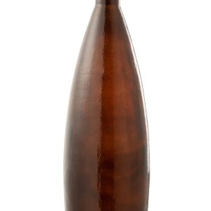 J-Line vaas Ovaal – glas – bruin – 81 cm hoog