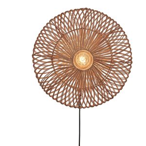 GOOD&MOJO wandlamp Zanzibar – bruin – Ø55cm GOOD&MOJO wandlamp Zanzibar – bruin – Ø55cm