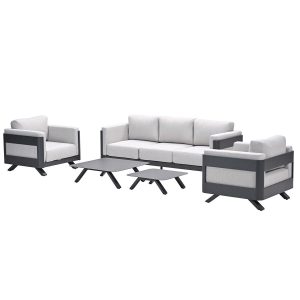 Garden Impressions loungeset Medellin 5-delig – carbon black – Valley Garden Impressions loungeset Medellin 5-delig – carbon black – Valley