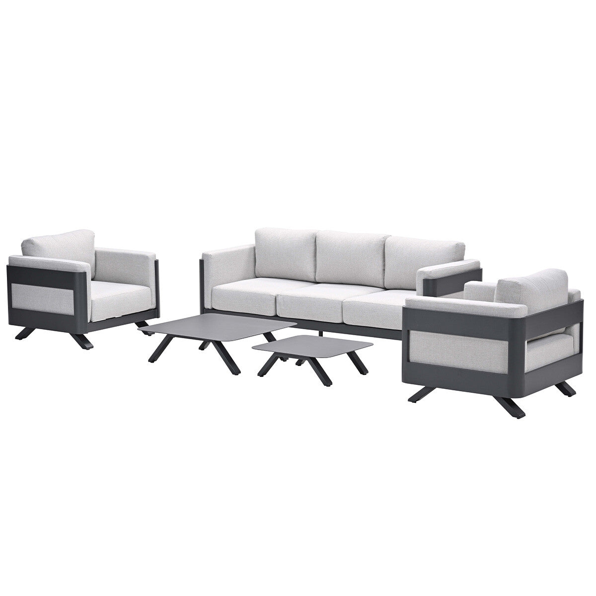 Garden Impressions loungeset Medellin 5-delig – carbon black - Valley