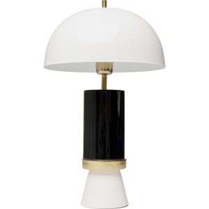 Kare Design tafellamp Josy – wit en zwart