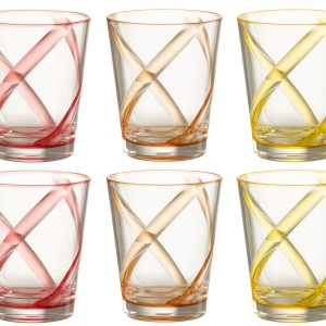 J-Line glas Lijnen – kunststof – mix – 3 dozen van 6 stuks J-Line glas Lijnen – kunststof – mix – 3 dozen van 6 stuks