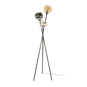 Giga Meubel Vloerlamp Multi Globe – Zwart Metaal – 3-Lichts – 45x45x17