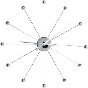 Kare Design Wandklok Like Umbrella Balls Chrome