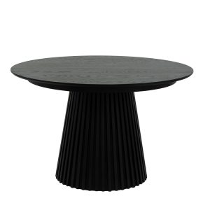 Furnhouse uitschuifbare eettafel Svendborg – Zwart – Ø 120/220×120 cm Furnhouse uitschuifbare eettafel Svendborg – Zwart – Ø 120/220×120 cm