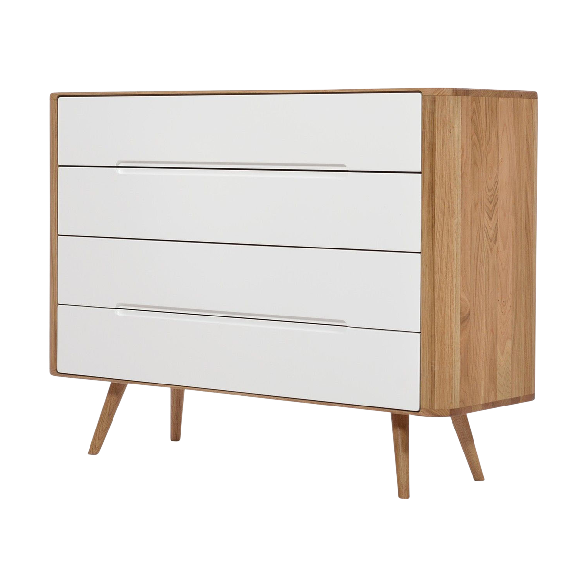 Gazzda Ena Drawer Eikenhouten Ladekast - Naturel / Wit