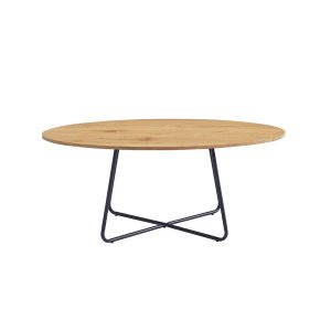 HOME DELUXE – Salontafel ovaal NOVARIS 110 x 66 x 47 cm – Geolied Eike