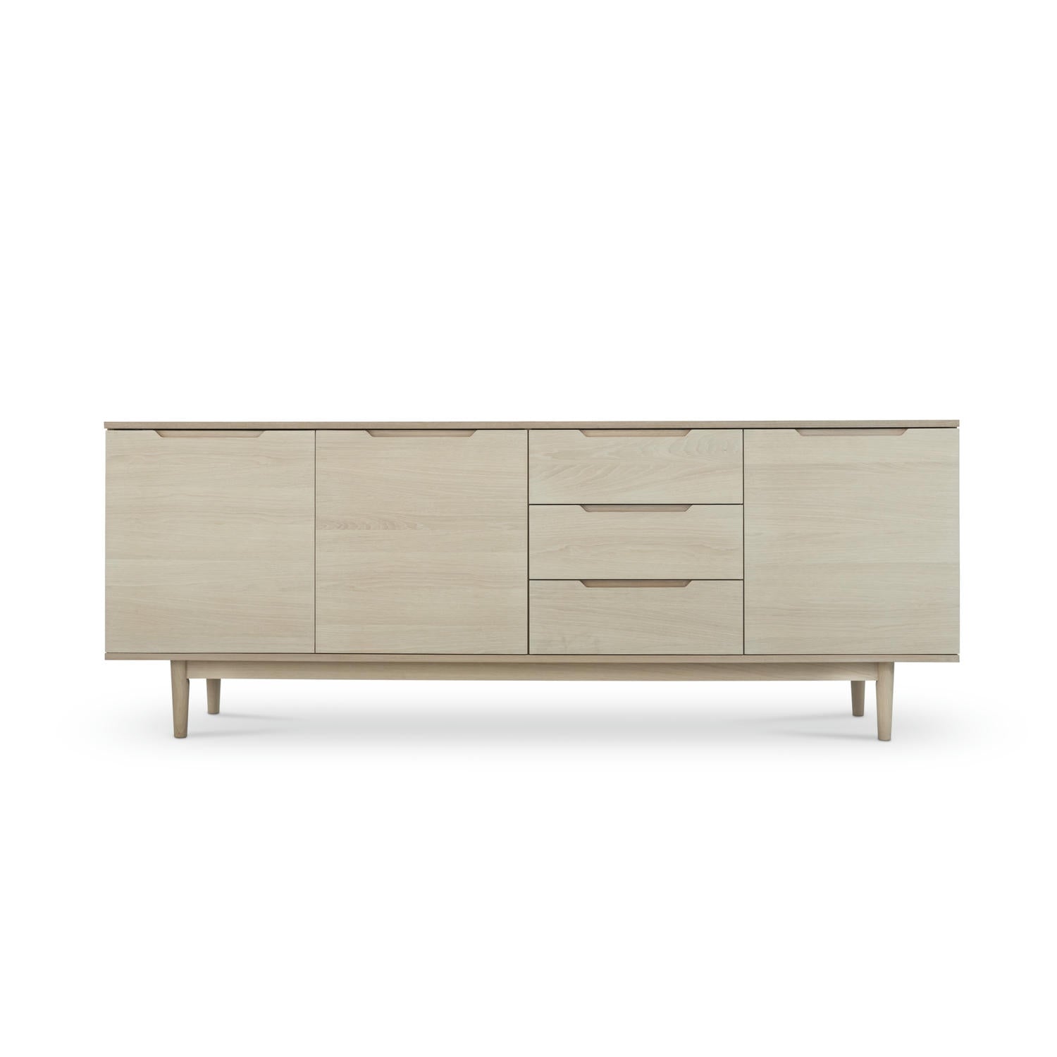 Furnhouse 4-deurs dressoir Kerteminde - Witte olie - MDF, eikenfineer