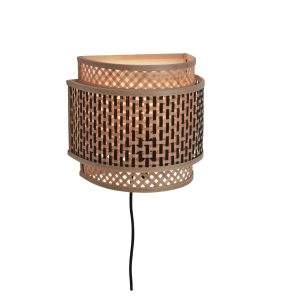 GOOD&MOJO wandlamp Bhutan – bruin – 24x12x21cm