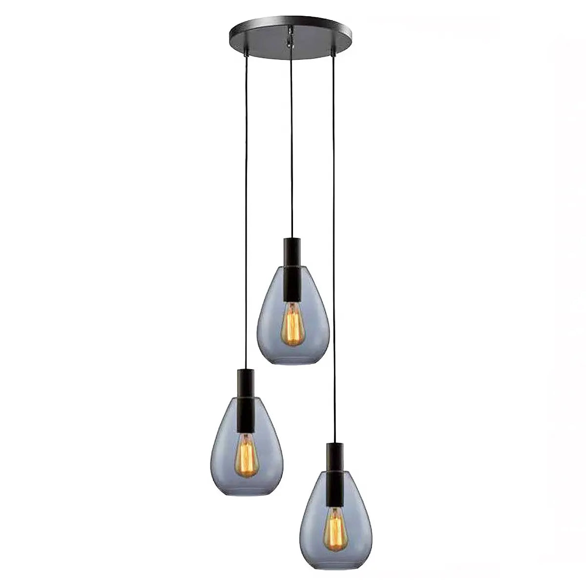 Freelight hanglamp Dorato - 3 lichts - 35 x 150 cm - zwart