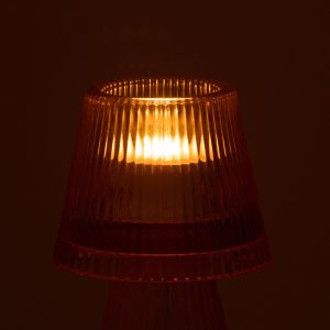 J-Line theelichthouder Hoed – glas – oranje
