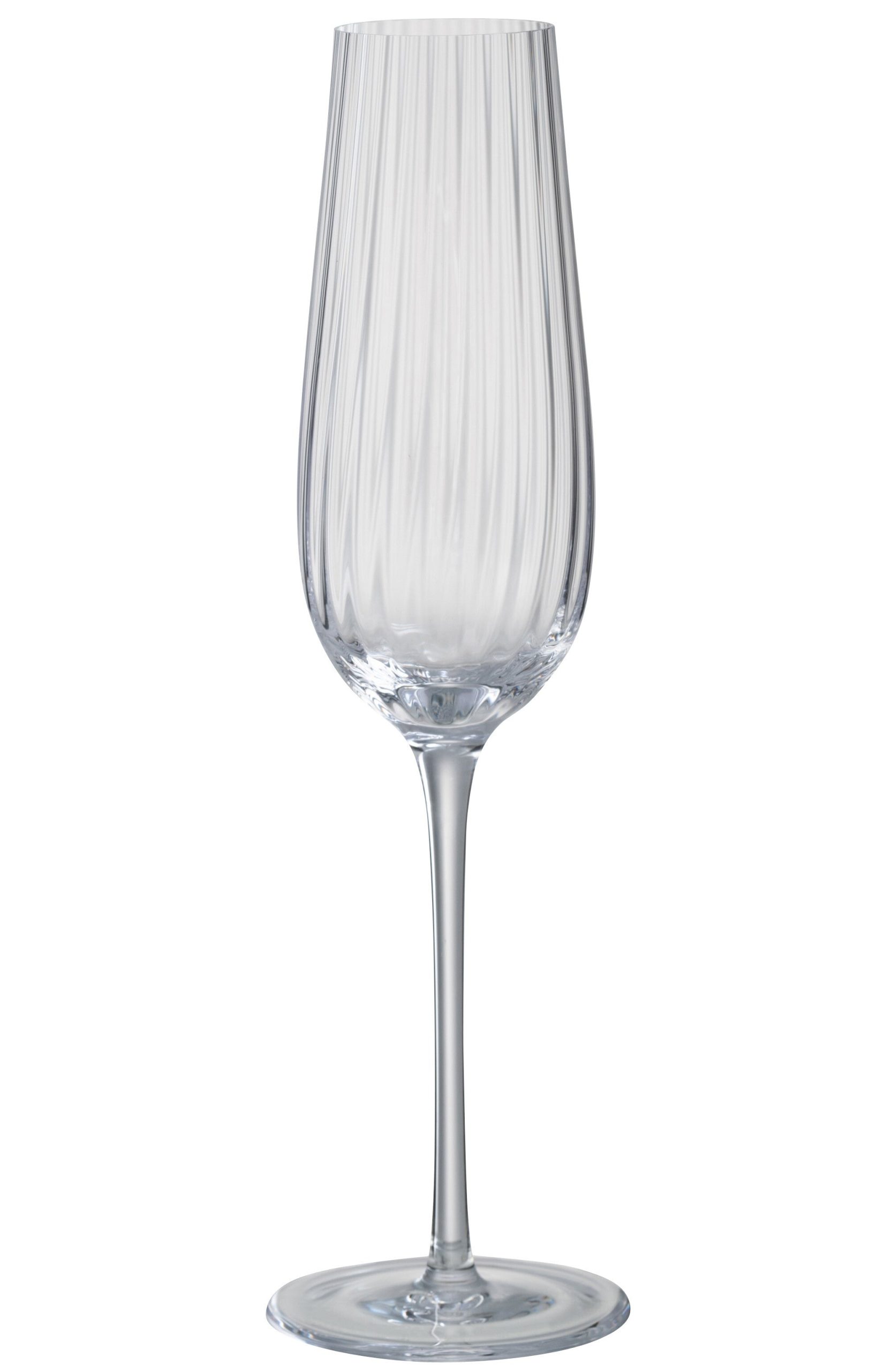J-Line glas champagne Strepen - glas - 6 stuks