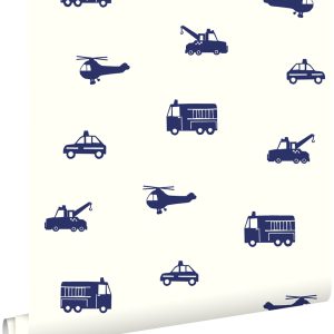 ESTAhome behang auto's blauw – 53 cm x 10.05 m – 137321