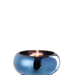J-Line theelichthouder/vaas Julia – glas – blauw