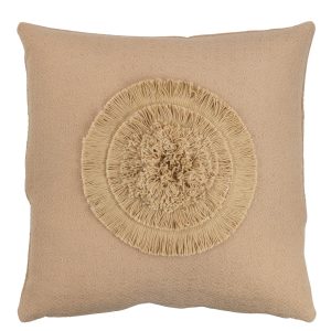 J-Line kussen Zon Vierkant – polyester – beige