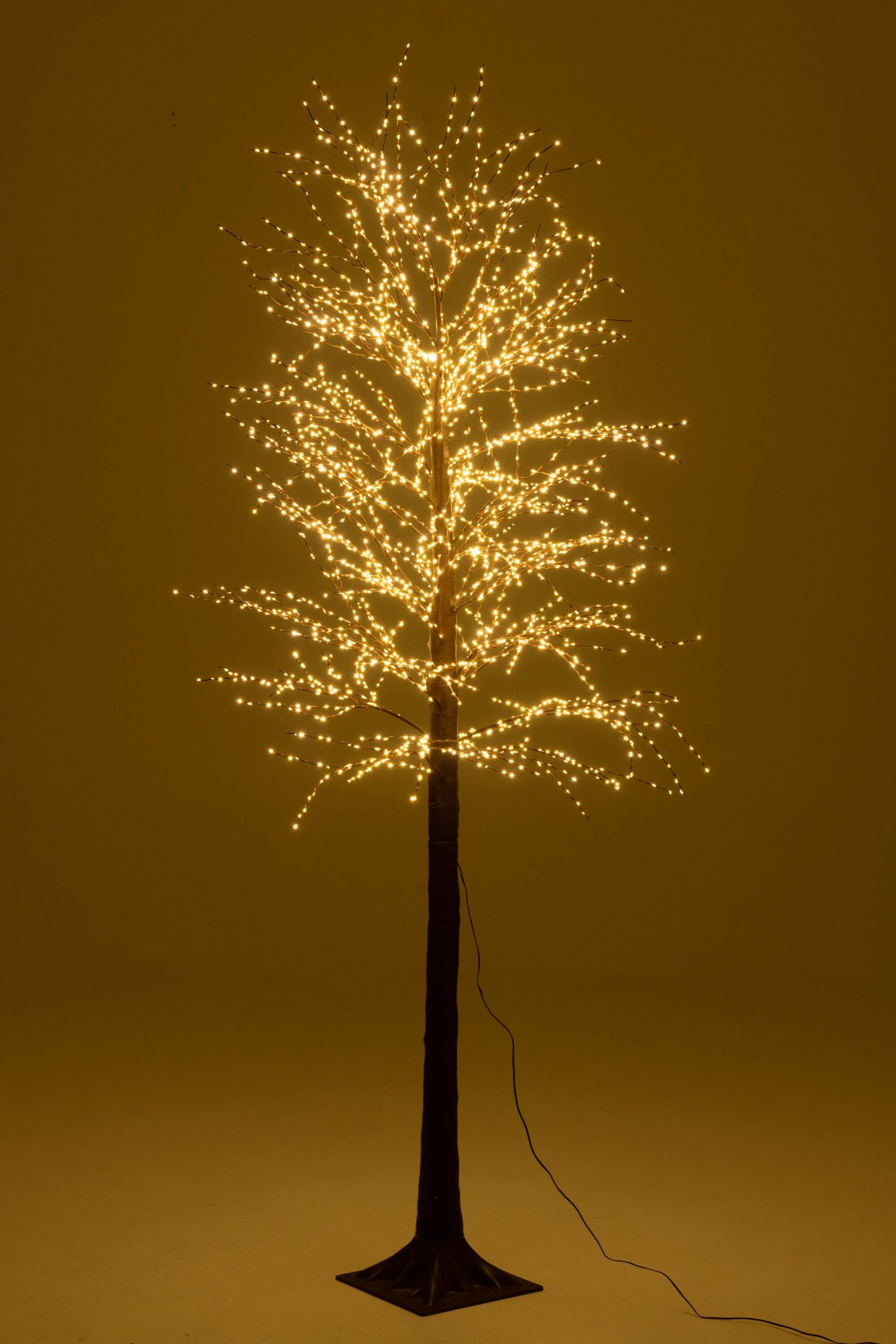 J-Line decoratie Boom 3000 Led - metaal - bruin - large