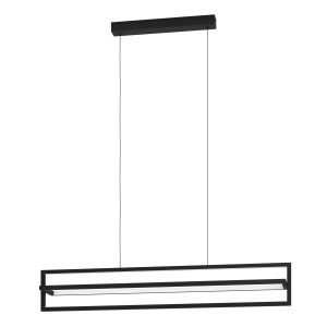 EGLO hanglamp Siberia – led – 78 cm – zwart/wit – dimbaar