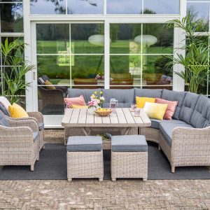 Garden Impressions loungetafel Nova vintage willow 126,5×126,5 cm Garden Impressions loungetafel Nova vintage willow 126,5×126,5 cm