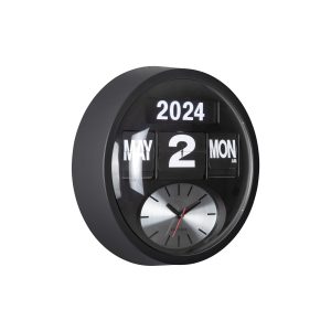 Karlsson wandklok Round Flip – zwart – Ø32.6cm Karlsson wandklok Round Flip – zwart – Ø32.6cm